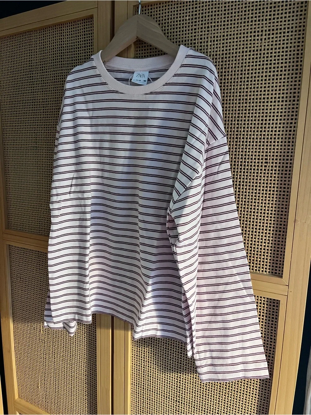 Zara Girls 11-12 Long-Sleeve Striped Tee